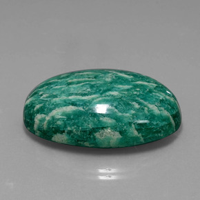 Amazonita Verde Natural 56.24ct, Corte Oval, Opaco