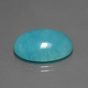 Amazonita verde-azul natural 13,65ct, corte oval, opaco
