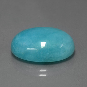 Amazonita azul-verde natural 15,48ct, corte oval, opaco