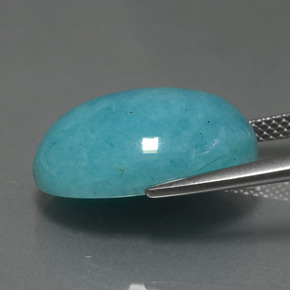 Amazonita verde natural 12,27ct, corte oval, opaco