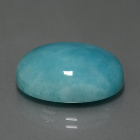 Amazonita verde natural 16,36ct, corte oval, opaco