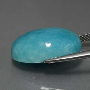 Amazonita verde natural 16,36ct, corte oval, opaco