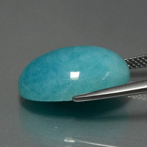 Amazonita azul-verde natural 11,16ct, corte oval, opaco