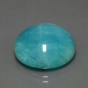 Amazonita Azul esverdeado Natural 17.24ct, Corte Redondo, Opaco