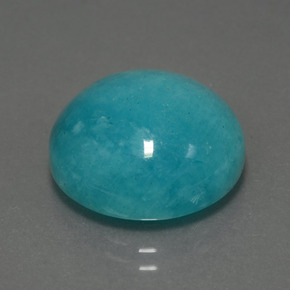 Amazonita Azul esverdeado Natural 13.70ct, Corte Redondo, Opaco