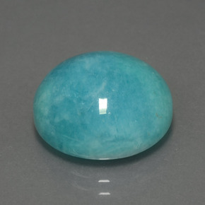 Amazonita Azul verde Natural 13.81ct, Corte Redondo, Opaco