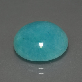 Amazonita Azul verde Natural 11.76ct, Corte Redondo, Opaco