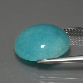 Amazonita Azul verde Natural 11.76ct, Corte Redondo, Opaco