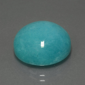 Amazonita Azul verde Natural 14.42ct, Corte Redondo, Opaco