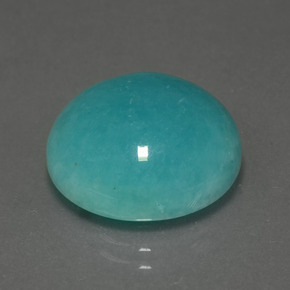 Amazonita Azul verde Natural 13.32ct, Corte Redondo, Opaco
