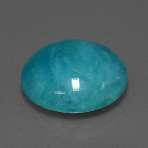 Amazonita azul-verde natural 10,82ct, corte redondo, opaco