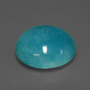 Amazonita azul-verde natural 11,51ct, corte redondo, opaco