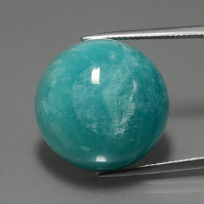 Amazonita Azul verde Natural 33.83ct, Corte Redondo, Opaco