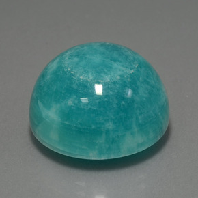 Amazonita azul-verde natural 33,94ct, corte redondo, opaco