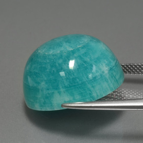 Amazonita azul-verde natural 33,94ct, corte redondo, opaco
