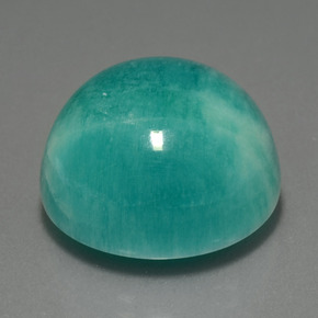 Amazonita azul-verde natural 33,56ct, corte redondo, opaco