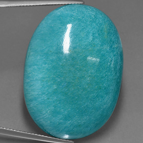 Amazonita azul natural 78,55ct, corte oval, opaco