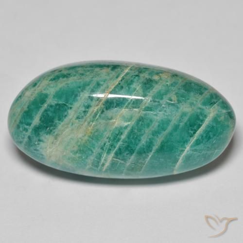 Amazonita verde pinho Natural 26.04ct, oval, Opaco