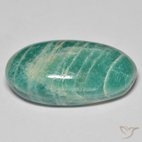 Amazonita verde pinho Natural 26.04ct, oval, Opaco