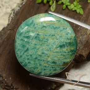 Amazonita Verde médio-escuro Natural 47.25ct, Redondo, Opaco