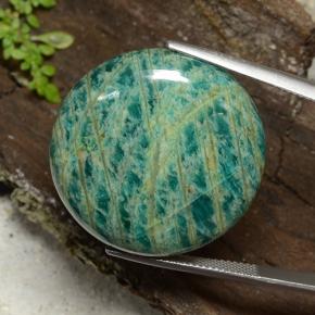 Amazonita verde natural 53,05ct, corte redondo, opaco