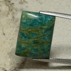 Amazonita Azul verde Natural 13.49ct, baguete, Opaco