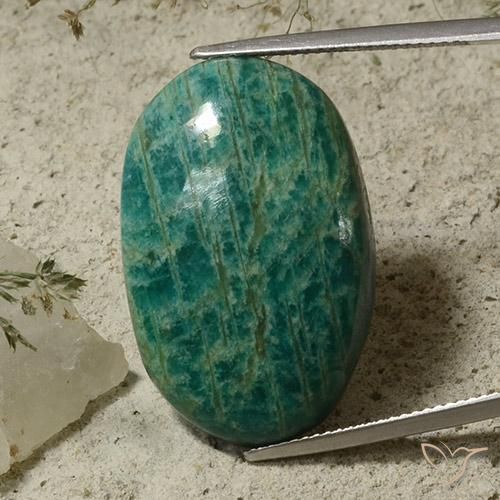 36.09ct Natural Azul verde Amazonita, oval, Opaco