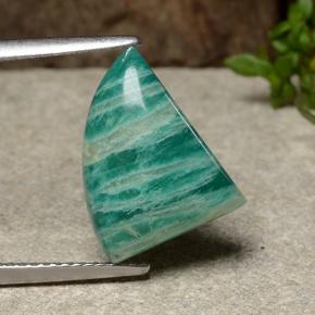 Amazonita verde natural 5,17ct, forma extravagante, opaco