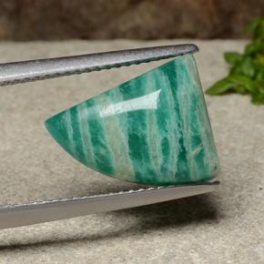 Amazonita verde natural 5,17ct, forma extravagante, opaco