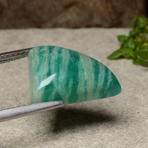 Amazonita verde natural 5,17ct, forma extravagante, opaco