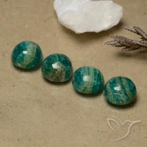 Pedras preciosas de Amazonita Verde médio natural de 8.97 ct, Redondo, Opaco