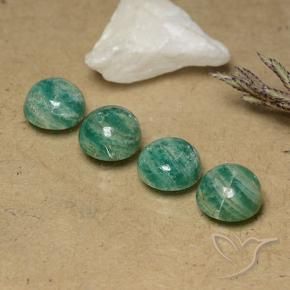 Pedras preciosas de Amazonita verde pinho natural de 8.54 ct, Redondo, Opaco