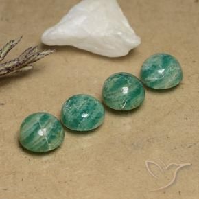 Pedras preciosas de Amazonita verde pinho natural de 8.54 ct, Redondo, Opaco