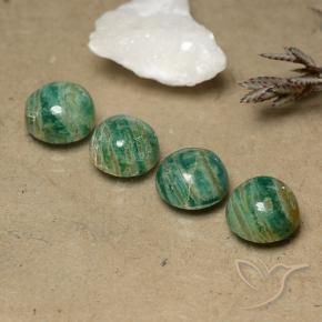 Pedras preciosas de Amazonita verde pinho natural de 9.46 ct, Redondo, Opaco
