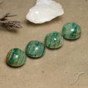 Pedras preciosas de Amazonita verde pinho natural de 9.46 ct, Redondo, Opaco