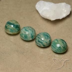 Pedras preciosas de Amazonita Verde médio natural de 10.04 ct, Redondo, Opaco
