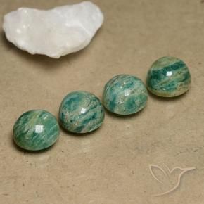 Pedras preciosas de Amazonita Verde médio natural de 10.04 ct, Redondo, Opaco