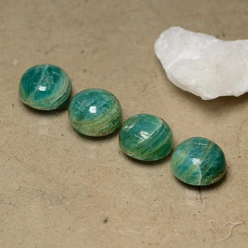 Pedras preciosas de Amazonita verde pinho natural de 9.13 ct, Redondo, Opaco