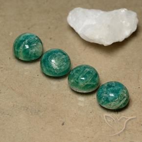Pedras preciosas de Amazonita Verde Frio natural de 9.40 ct, Redondo, Opaco