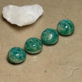 Pedras preciosas de Amazonita Verde Frio natural de 9.40 ct, Redondo, Opaco