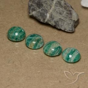Pedras preciosas de Amazonita verde pinho natural de 9.77 ct, Redondo, Opaco