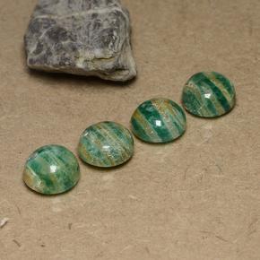Pedras preciosas de Amazonita Azul verde natural de 11.54 ct, Corte Redondo, Opaco