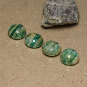 Pedras preciosas de Amazonita Azul verde natural de 11.54 ct, Corte Redondo, Opaco