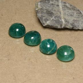Pedras preciosas de Amazonita verde escuro natural de 12.29 ct, Corte Redondo, Opaco