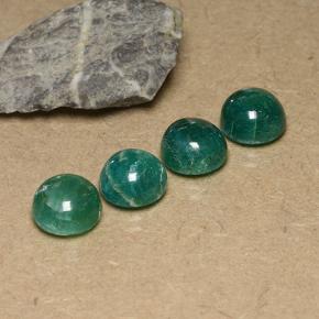 Pedras preciosas de Amazonita verde escuro natural de 12.29 ct, Corte Redondo, Opaco