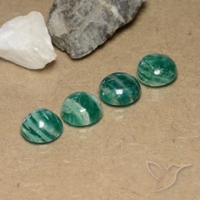 Pedras preciosas de Amazonita Verde médio natural de 9.50 ct, Redondo, Opaco