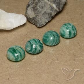 Pedras preciosas de Amazonita verde pinho natural de 11.76 ct, Redondo, Opaco