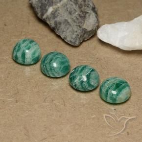 Pedras preciosas de Amazonita verde pinho natural de 11.76 ct, Redondo, Opaco