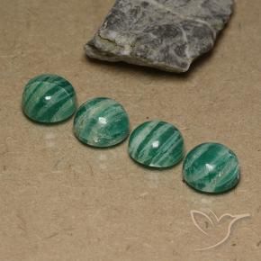 Pedras preciosas de Amazonita Verde médio natural de 12.56 ct, Redondo, Opaco