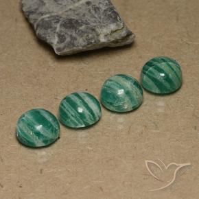 Pedras preciosas de Amazonita Verde médio natural de 12.56 ct, Redondo, Opaco